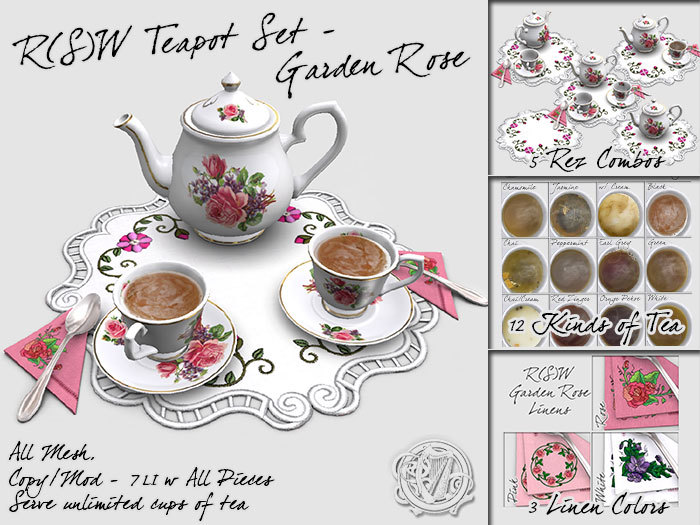 R(S)W Tea Pot Set - Garden Rose