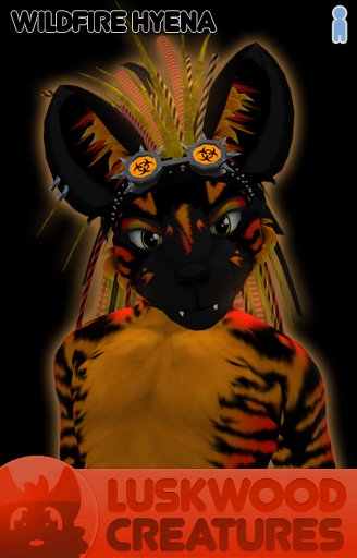 Luskwood Tribal Wildfire Hyena Avatar - Male - Complete Furry Avatar