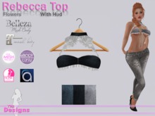 Rebecca Top With Hud Flowers