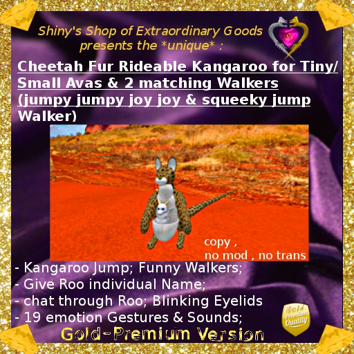 ^..^ Roo Jumper Cheetah Fur *tiny* *ao off* * add to unbox *