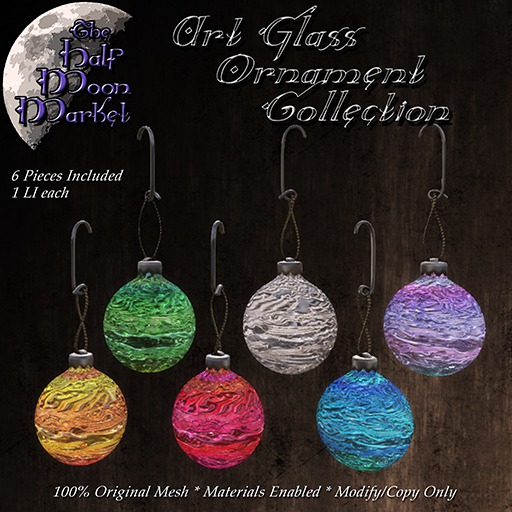 The Half Moon Market - Art Glass Ornament Collection