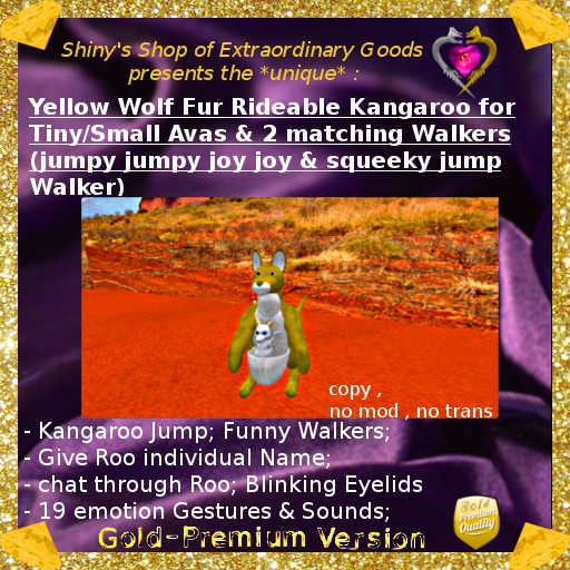 ^..^ Roo Jumper Yellow Wolf Fur *tiny* *ao off*