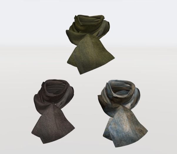 Neck Scarves - 3 Mohair Colors, both Rigged and Unrigged