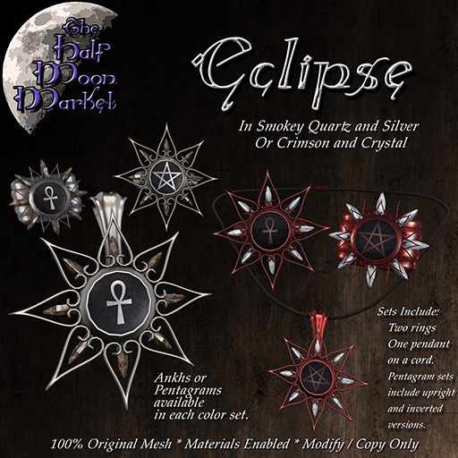The Half Moon Market - Eclipse - Pentagram Silver