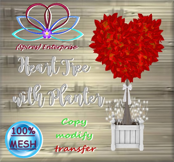 {SE} Heart Shape Tree & Planter