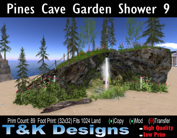Cliff Tunnel Cave Pines Garden v9 Mesh 89PCM1899 T&K Designs
