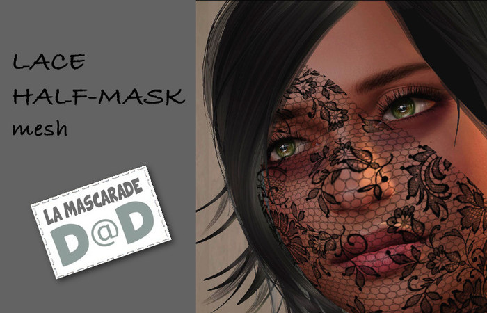 d@d lace half mask