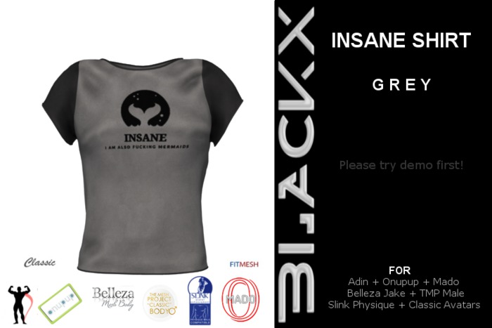 // BLACKX // INSANE SHIRT GREY