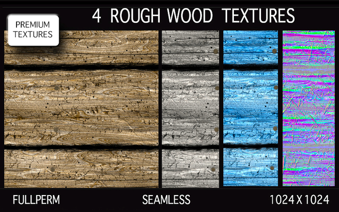 Second Life Marketplace - ROUGH WOOD TEXTURES
