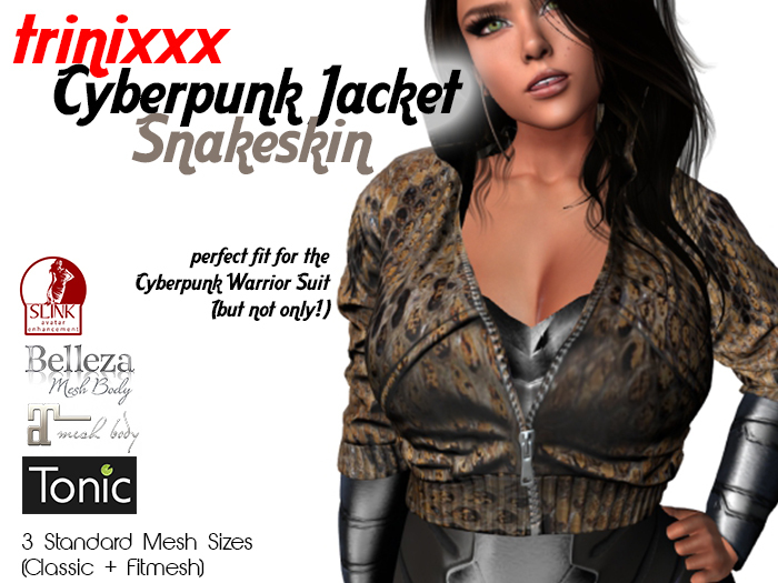 trinixxx Cyberpunk Jacket Snakeskin