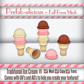 Prefabulicious Traditional Ice Cream Scoop Set V1