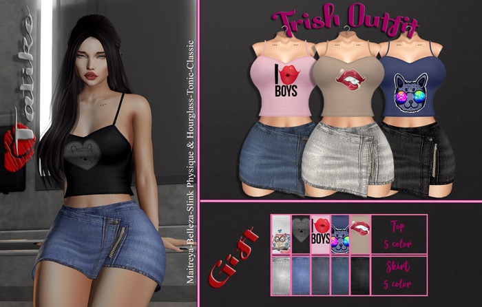 Tatiko - Trish Outfit 5x5 color HUD Gift