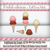 Prefabulicious Traditional Ice Cream Scoop Set V1