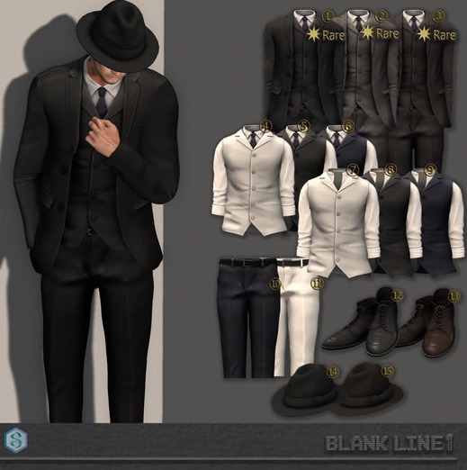 09-BlankLine OldTimeGacha Vest+Stand [Navy]