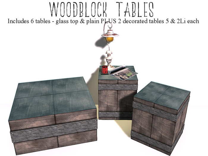 LOVE - WOODBLOCK TABLE PACK 