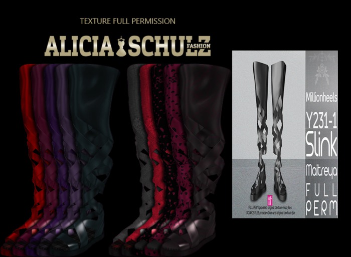 [Aicia Schulz] Texture for [Y]Full Perm 231 flat boot SET F