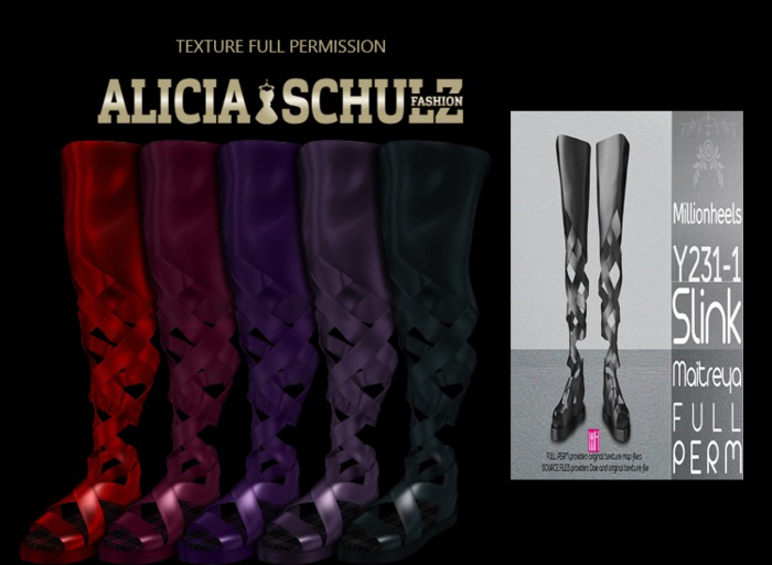 [Aicia Schulz] Texture for [Y]Full Perm 231 flat boot SET 1