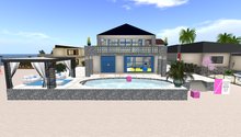 BLUE SOUL HOUSE FURNISHED Low price - Low prim - Prefab home - skybox -cottage prefa