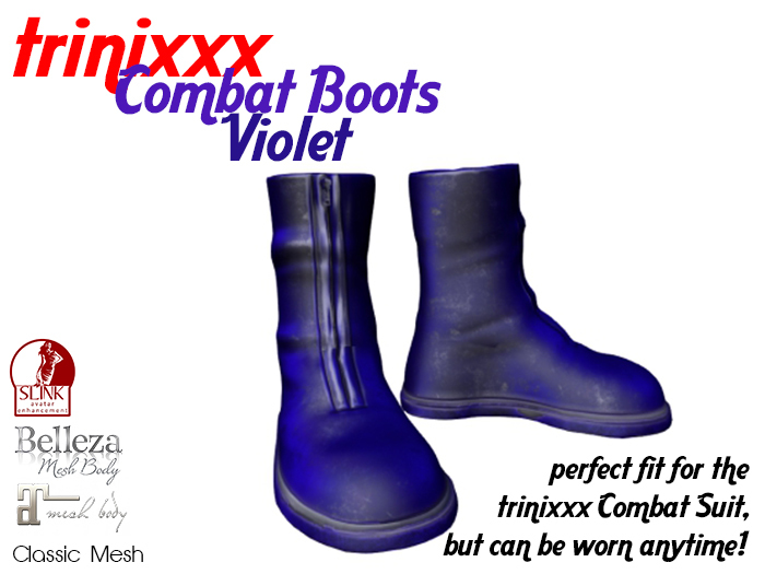 trinixxx Combat Boots Violet
