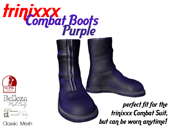 trinixxx Combat Boots Purple