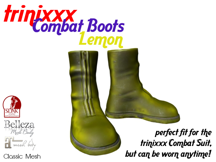 trinixxx Combat Boots Lemon
