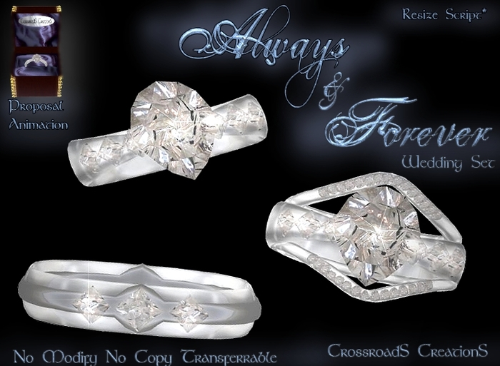 Wedding and Engagement Rings::Always & Forever Wedding Set