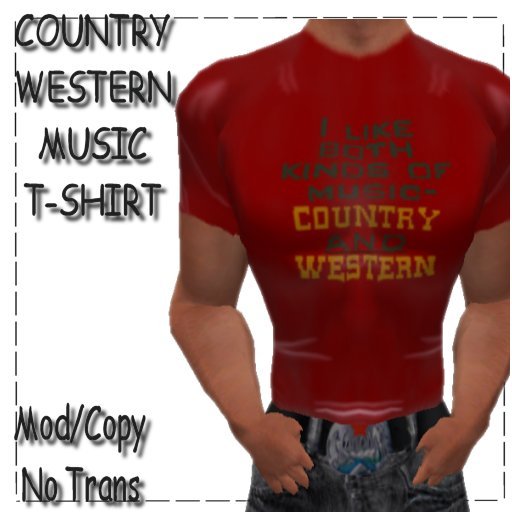 Country Western Music T-Shirt (Mod/Copy)