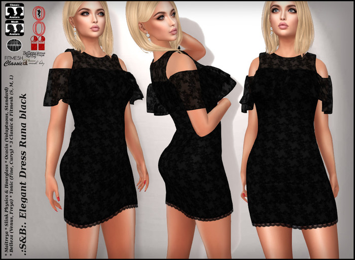 .:S&B:. Elegant Dress Runa black