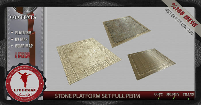 Stone Platform Set  Full Perm / Efe Design