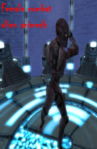 female combat alien boxed