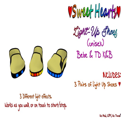 {SH} Yellow Slip-on Light Up (TD & BeBe)