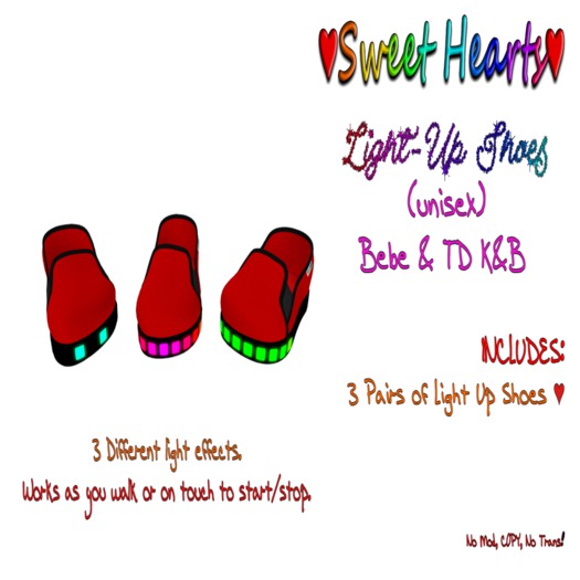 {SH} Red Slip-on Light Up (TD & BeBe)