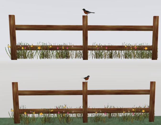 [PO] Rail Fence with Flowers & Animated Birds (Copy/Mod)