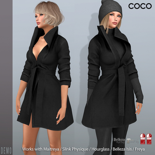 Second Life Marketplace - *COCO*_BeltedCoat_DEMO