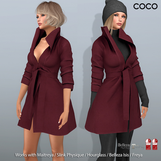 *COCO*_BeltedCoat_Wine