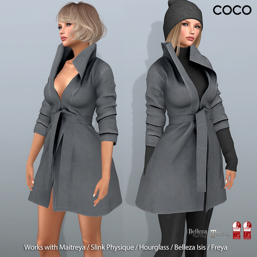 *COCO*_BeltedCoat_Grey