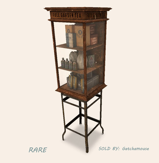 Fall Barber Display Second Life Marketplace - Apple Fall Barber Supply Cabinet RARE