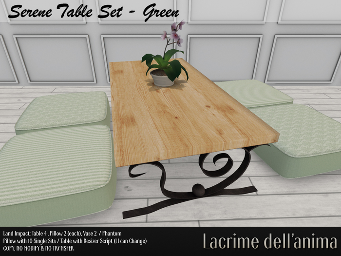 Serene Table Set - Green