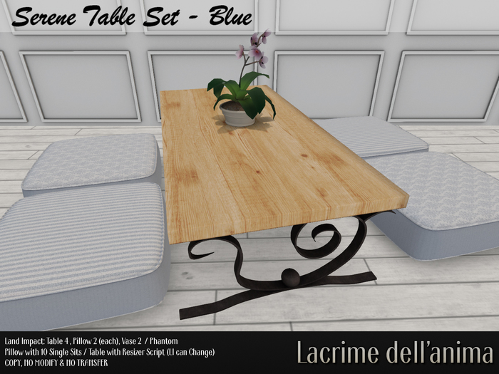 (BOX) Serene Table Set - Blue
