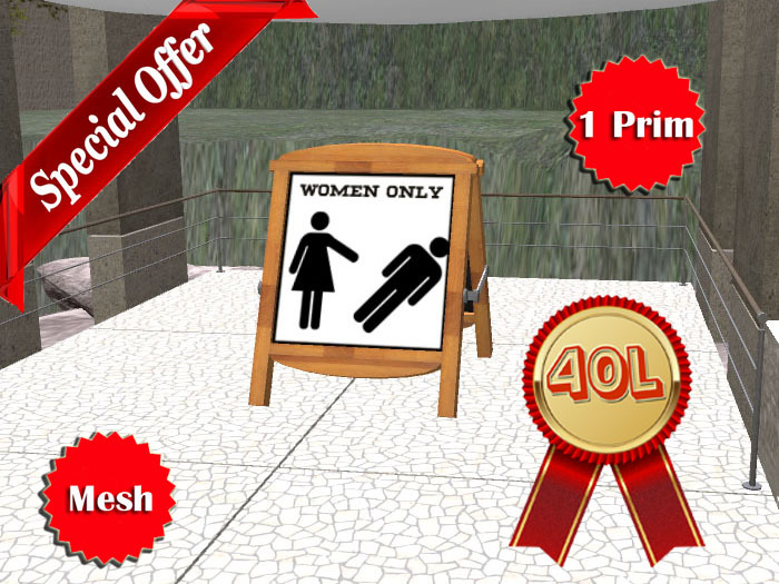 Women Only Tent Sign