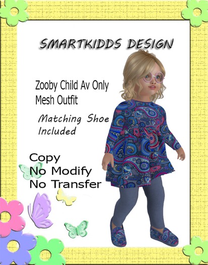 SmartKidds- Paisley Dress #2 Zooby Child AV only BOX