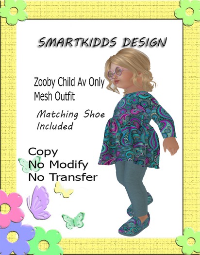 SmartKidds- Paisley Dress #3 Zooby Child AV only BOX
