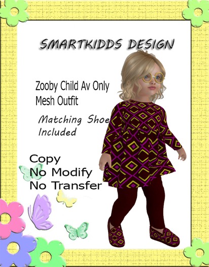 SmartKidds- Abbs Dress #2 Zooby Child AV only BOX