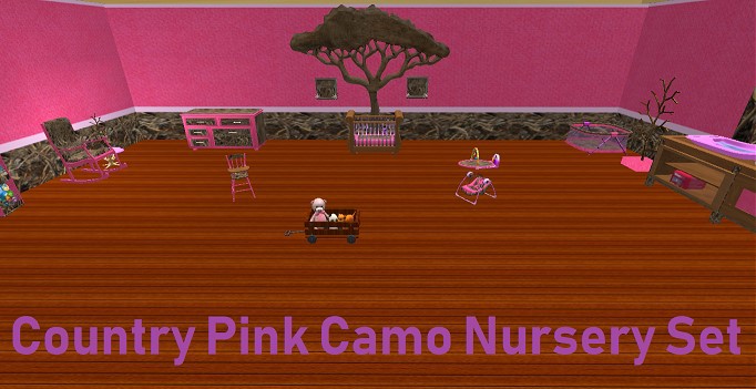 Country Pink Camo Nursery Set