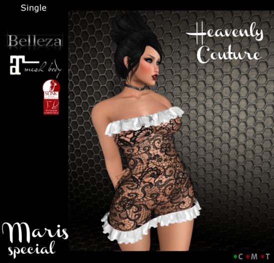 :::[Heavenly]::: Maris Lace Tube Ruffle Dress [ADD]