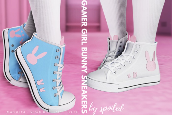Save 75% Spoiled - Gamer Girl Bunny Sneakers  Flat & Tippy Fatpack *Updated* for LaraX,Reborn,Legacy,Kupra & More