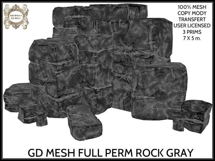 GD MESH FULL PERM ROCK GRAY