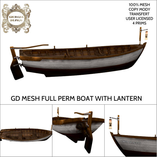 GD MESH FULL PERM BOAT WITH LANTERN