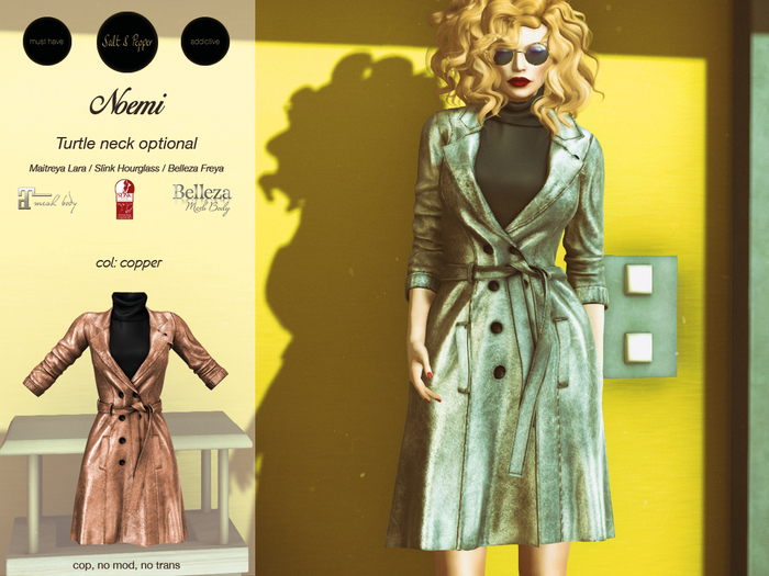 S&P Noemi Trench copper (wear to unpack)