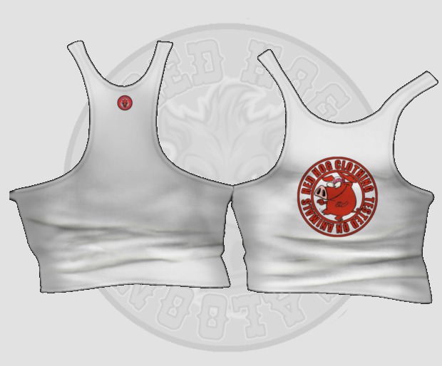 Red Hog 'Tested on Animals' white Tank top